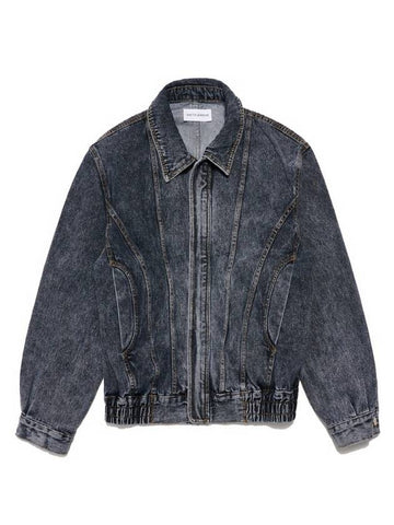 Biker washed denim jacketblack blue - SMITH ARMOR - BALAAN 1