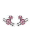 Women s KITTY Earrings Pink Silver 6201033P 02P448 P448 - VIVIENNE WESTWOOD - BALAAN 1