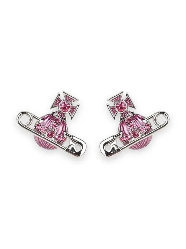 Women s KITTY Earrings Pink Silver 6201033P 02P448 P448 - VIVIENNE WESTWOOD - BALAAN 1