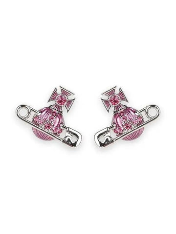 Women s KITTY Earrings Pink Silver 6201033P 02P448 P448 - VIVIENNE WESTWOOD - BALAAN 1