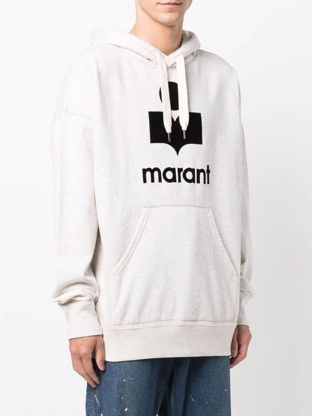 Miley Flock Logo Hoodie Beige - ISABEL MARANT - BALAAN 3