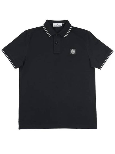 Logo Badge Polo Shirt Black - STONE ISLAND - BALAAN 2