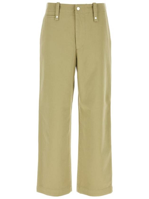 Wide Leg Cotton Twill Trousers 8076646 B0080784191 - BURBERRY - BALAAN 2