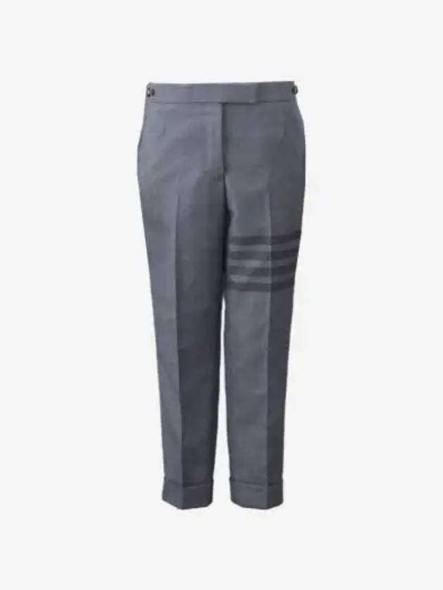 4-Bar Wool Crop Pants Grey - THOM BROWNE - BALAAN 3