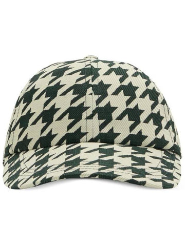 Houndstooth pattern cotton cap - BURBERRY - BALAAN 1