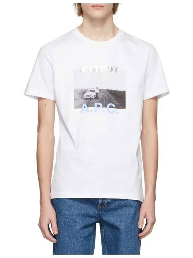 Lucien Logo Short Sleeve T-Shirt White - A.P.C. - BALAAN 3