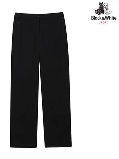 Women s padded brushed tricot reverse bootcut pants 5134LXWP BLACK - BLACK&WHITE - BALAAN 1