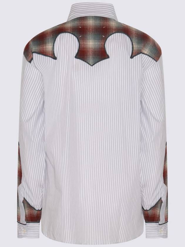 23 fw Gray Brown Cotton Check Stripe Shirt S67DT0008S78214001F B0480740876 - MAISON MARGIELA - BALAAN 3