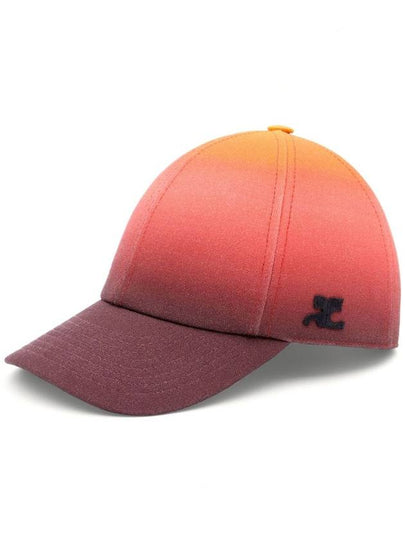 Embroidered Logo Cotton Ball Cap Gradient Sunset - COURREGES - BALAAN 2