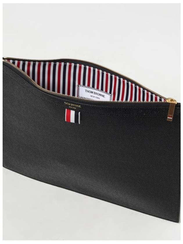 Medium Document Holder Clutch Bag Black - THOM BROWNE - BALAAN 6