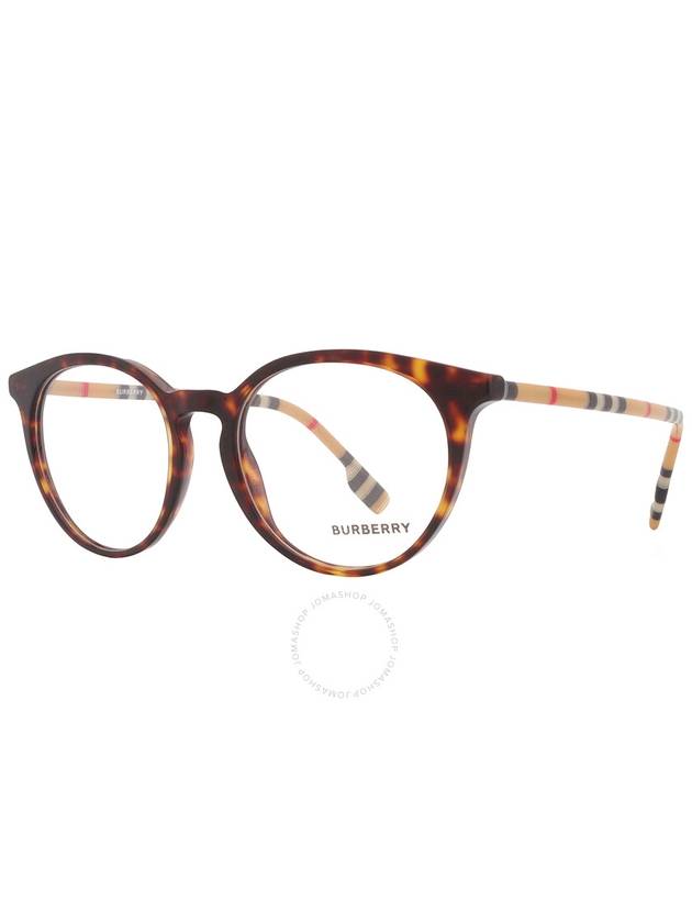 Vintage Check Round Horn-Rim Eyeglasses Dark Havana - BURBERRY - BALAAN 3