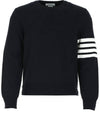 4 Bar Armband Milano Stitch Knit Top Navy - THOM BROWNE - BALAAN 5