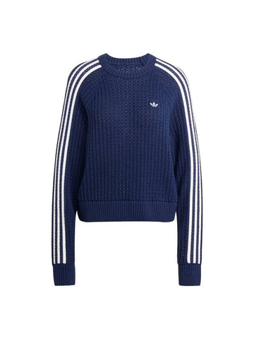 Adicolor Crew Knit Top Navy - ADIDAS - BALAAN 1