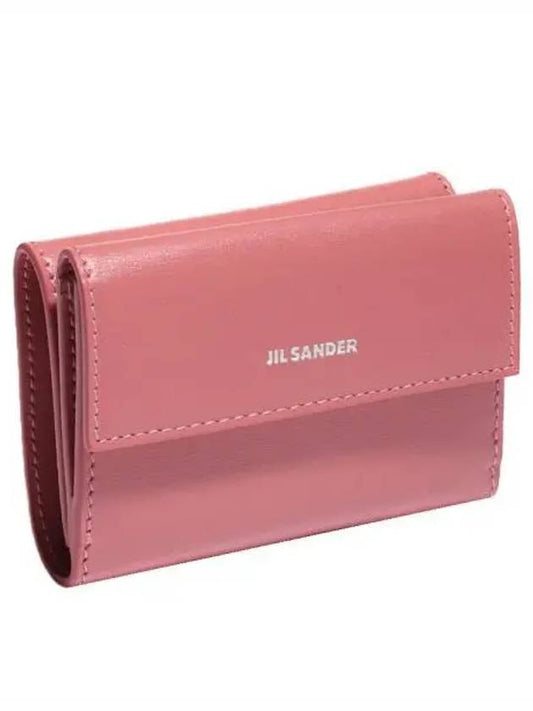 Engraved Logo Leather Card Wallet Pink - JIL SANDER - BALAAN 2