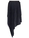 Pleated Unbalanced Skirt Black - GIVENCHY - BALAAN 1