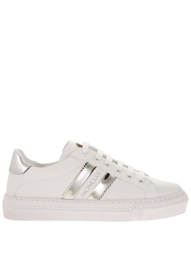 Women s Ariel Silver Tab Low Top Sneakers White - MONCLER - BALAAN 2