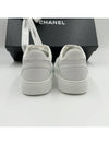 CC Logo Calfskin Low Top Sneakers White - CHANEL - BALAAN 5