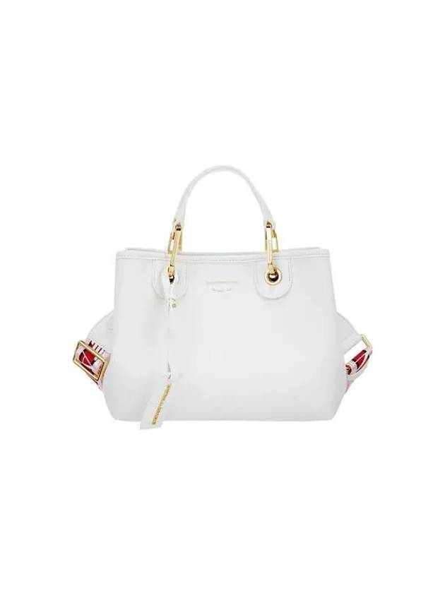 Women s MyEA Grainy Small Shopper Bag White - EMPORIO ARMANI - BALAAN 1