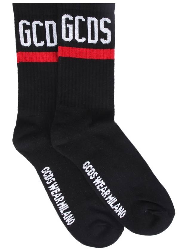 logo motif socks black - GCDS - BALAAN 3