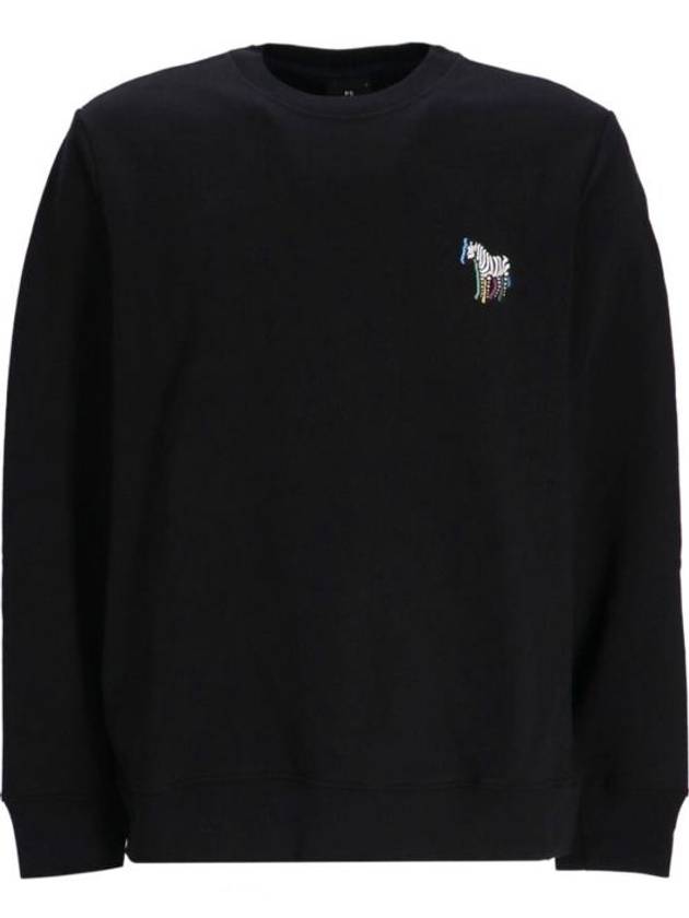 Zebra Printing Regular Fit Sweatshirt Black - PAUL SMITH - BALAAN 1