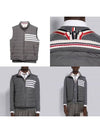 4 Bar Poly Twill Down Vest Grey - THOM BROWNE - BALAAN 6