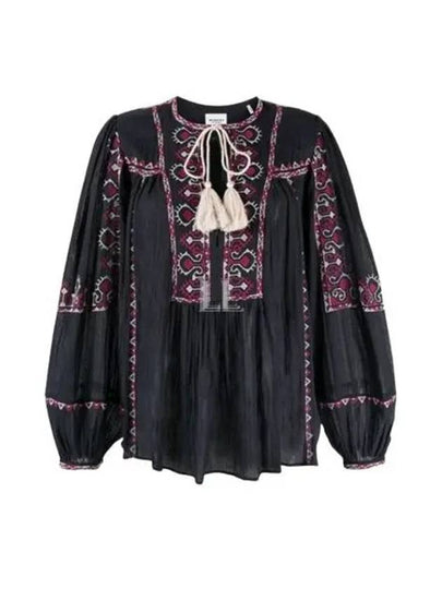 Kiledia Embroidery Blouse Black - ISABEL MARANT - BALAAN 2