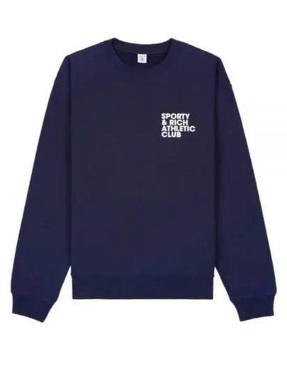 Logo Graphic Print Sweatshirt Navy - SPORTY & RICH - BALAAN 2