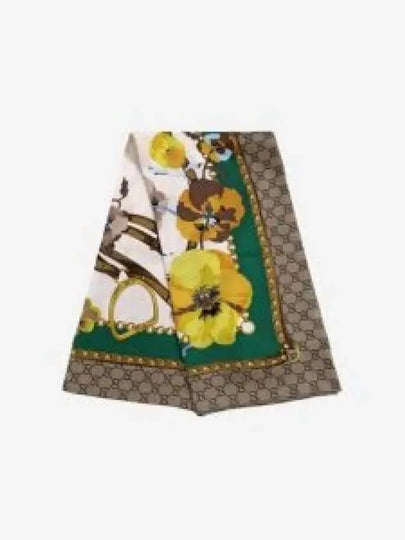 GG Flower Square Silk Scarf - GUCCI - BALAAN 2