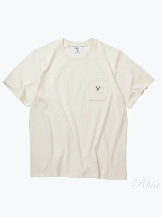 Round Neck Pocket Short Sleeve T-shirt White - SOUTH2 WEST8 - BALAAN 2