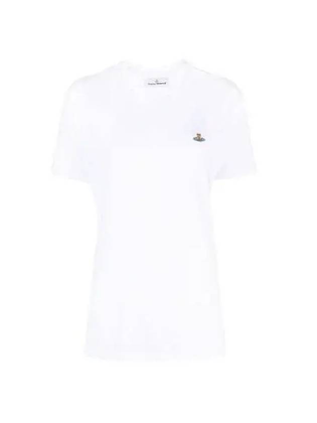 ORB Logo Cotton Short Sleeve T-Shirt White - VIVIENNE WESTWOOD - BALAAN 2