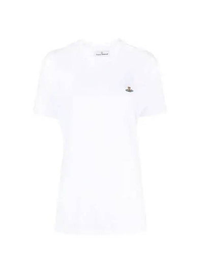 ORB Logo Cotton Short Sleeve T-Shirt White - VIVIENNE WESTWOOD - BALAAN 2