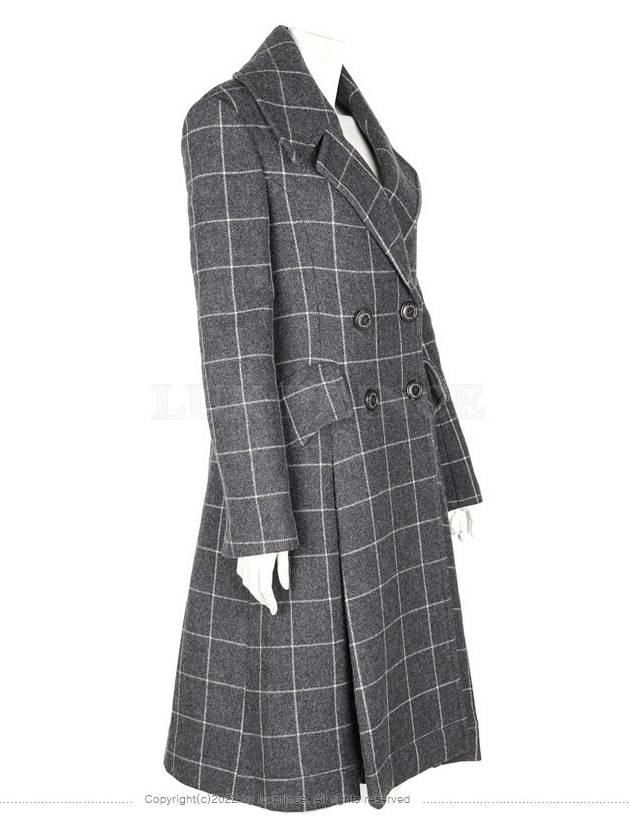 Collar check wool coat gray 11107hva - VIVIENNE WESTWOOD - BALAAN 5