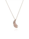 Idyllia Nice Feather Pendant Necklace Rose Gold - SWAROVSKI - BALAAN 1