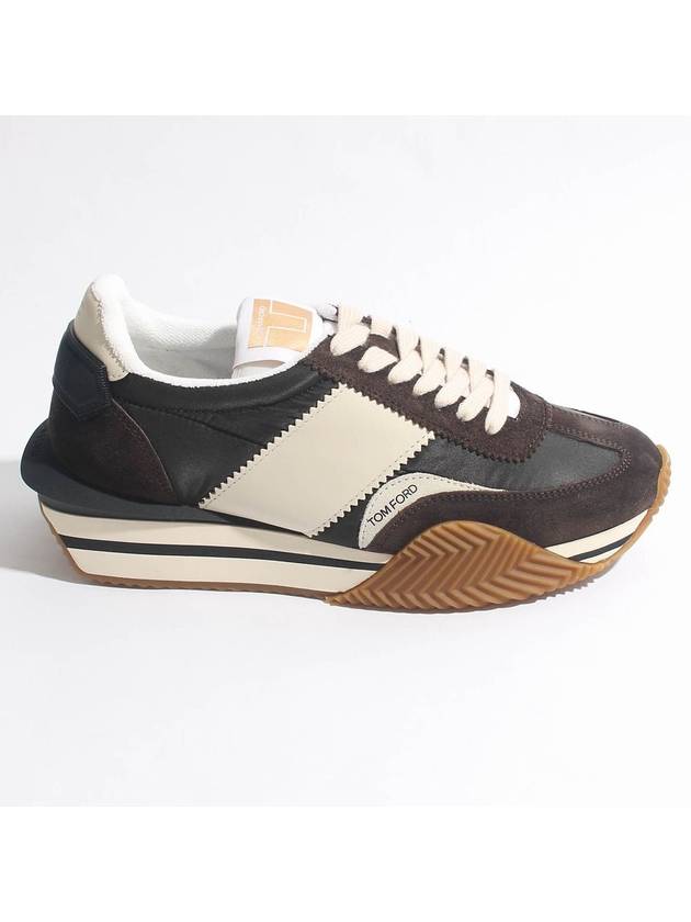 Logo James Panel Low Top Sneakers Brown - TOM FORD - BALAAN 2