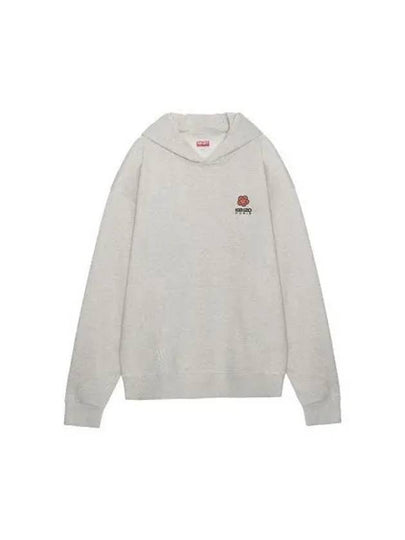 Boke Flower Crest Cotton Classic Hoodie Grey - KENZO - BALAAN 2