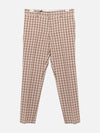 Men's Gingham Check Wool Straight Pants Beige Brown - BURBERRY - BALAAN 3