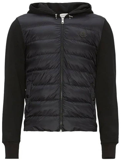 Men's Fleece Zip-Up Padding Black - MONCLER - BALAAN 2