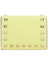 Rockstud Flap Half Wallet Yellow - VALENTINO - BALAAN 4