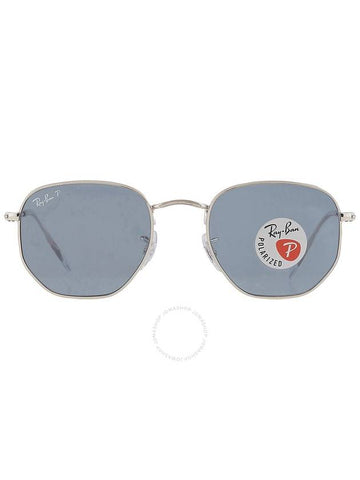 Ray Ban Hexagonal Flat Lenses Blue Hexagonal Unisex Sunglasses RB3548N 003/02 51 - RAY-BAN - BALAAN 1