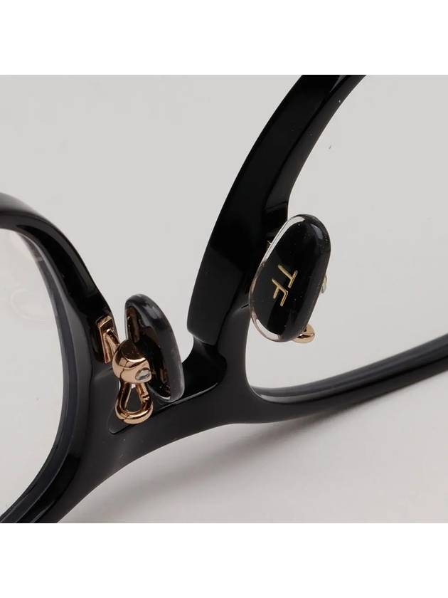 Eyewear Blue Light Blocking Thin Square Horn-Rimmed Eyeglasses Black - TOM FORD - BALAAN 7