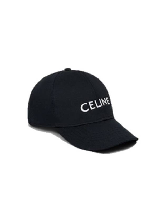 Embroidered Logo Cotton Ball Cap Black - CELINE - BALAAN 2