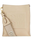 Madras Leather Shoulder Bag Raw White - MIU MIU - BALAAN 1