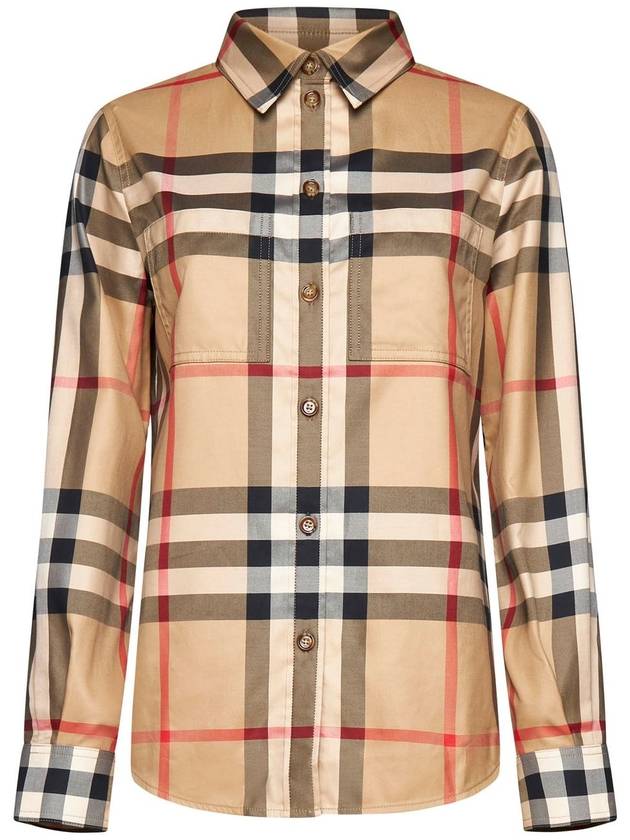 Vintage Check Cotton Shirt Beige - BURBERRY - BALAAN 2