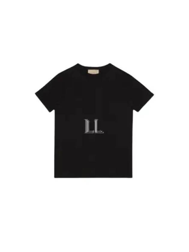 Monogram Logo Short Sleeve T-Shirt Black - GUCCI - BALAAN 2