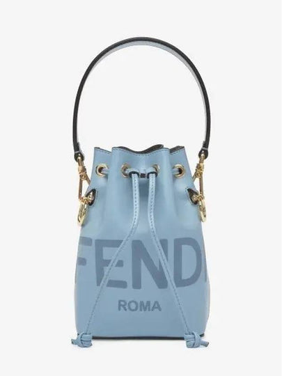 Roma Mon Tresor Leather Small Bucket Bag Light Blue - FENDI - BALAAN 2