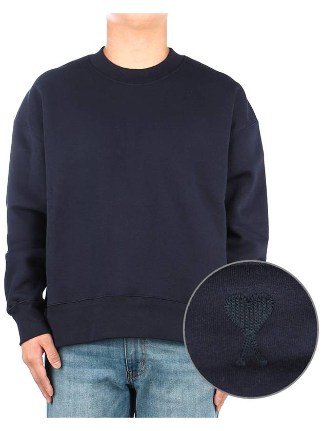 Alexandre Mattiussi Embroidered Logo Sweatshirt Navy - AMI - BALAAN 2