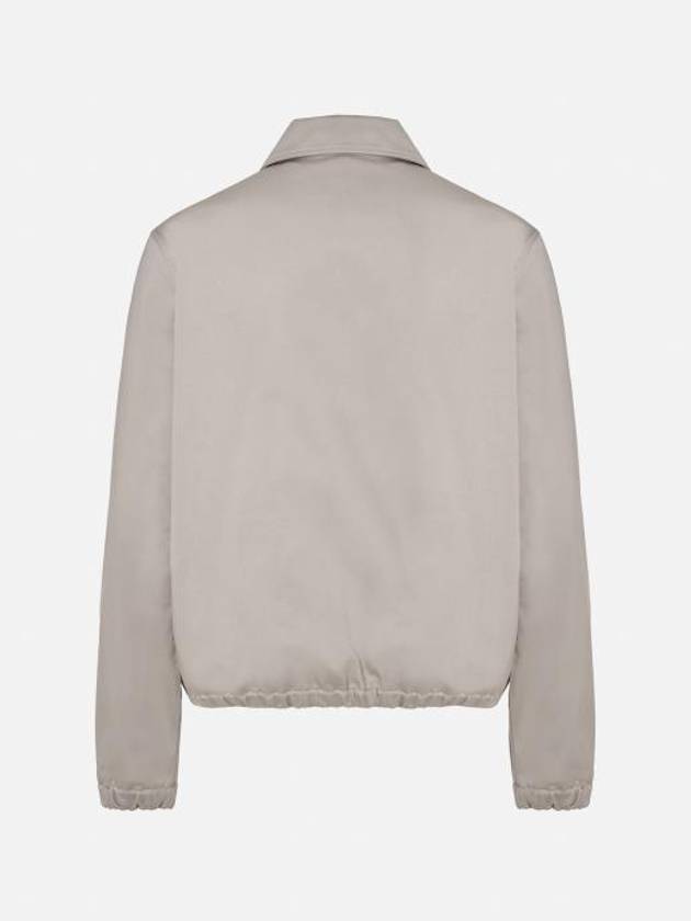 Heart Logo Zip-up Jacket Light Beige - AMI - BALAAN 3