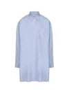 Cotton Poplin Shirt Light Blue - MAISON MARGIELA - BALAAN 2