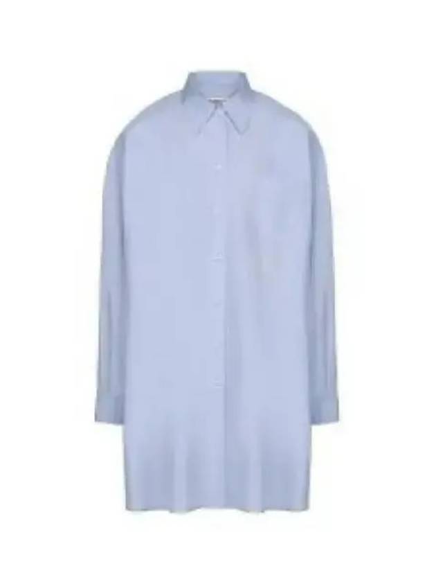 Cotton Poplin Shirt Light Blue - MAISON MARGIELA - BALAAN 2