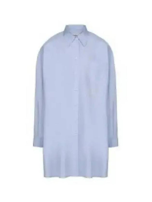 Cotton Poplin Shirt Light Blue - MAISON MARGIELA - BALAAN 2